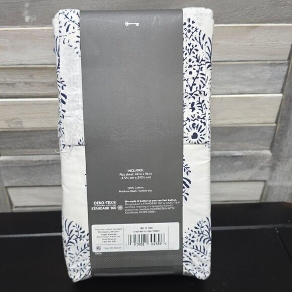 Twin 300 Thread Count Ultra Soft Printed Flat Sheet Paisley | Threshold™ - Picture 5 of 8